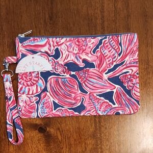 NWT Salty Starfish Pink and Blue Zipper Wristlet